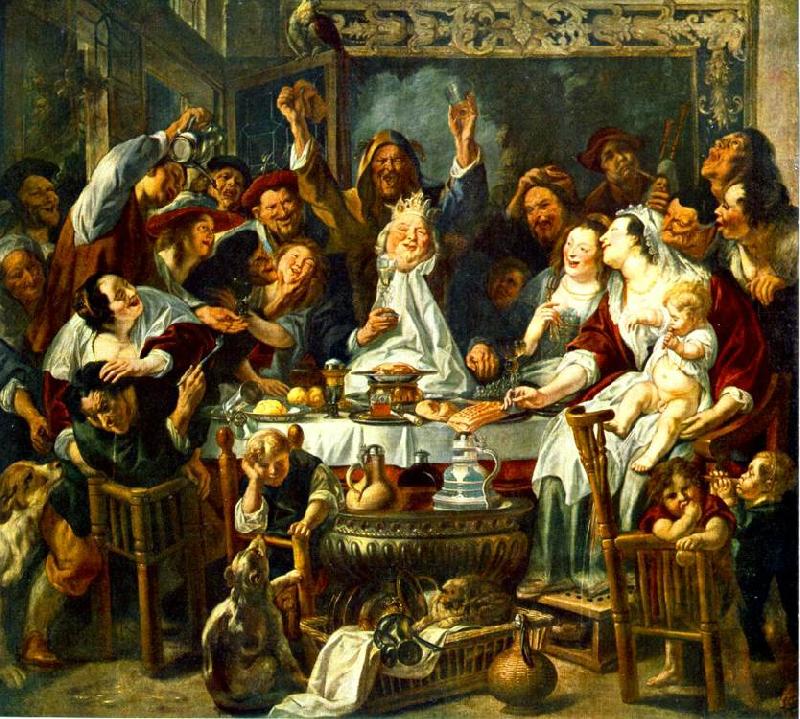 JORDAENS, Jacob The King Drinks sf oil painting picture
